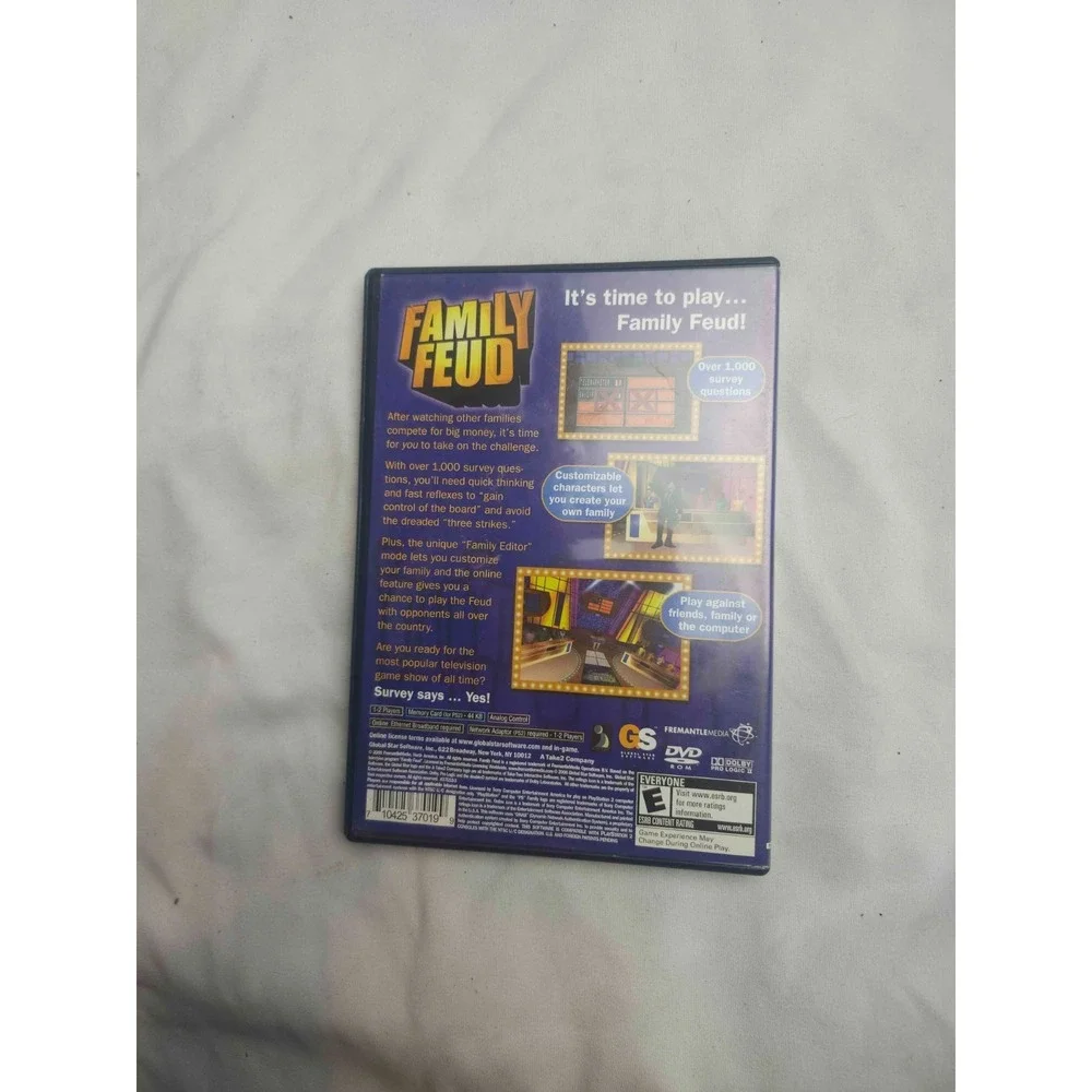 Family Feud (Sony PlayStation 2, 2006) Trivia Show Game Case Manual CIB